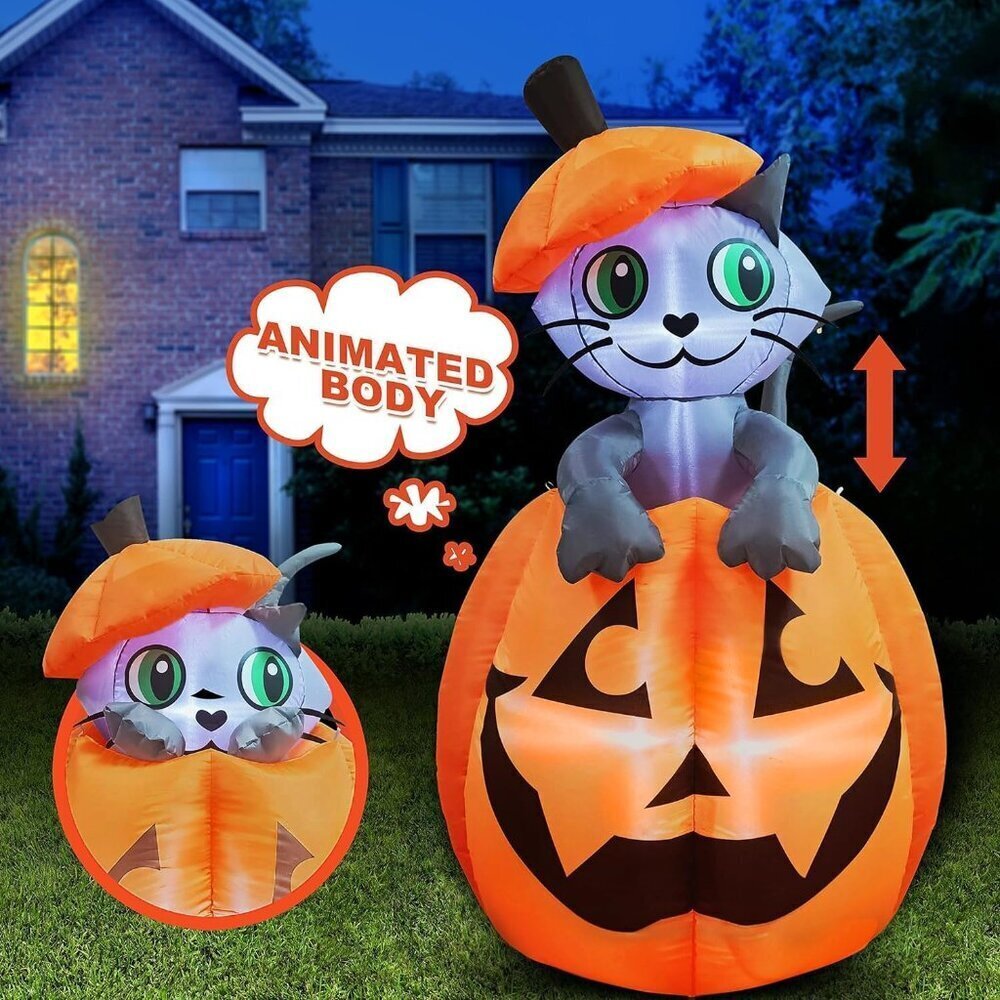 ⚡Joiedomi 5 FT Halloween Inflatables Outdoor Decorations Inflatable Pumpkin